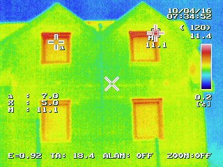 Termogram wykonany od zewnątrz